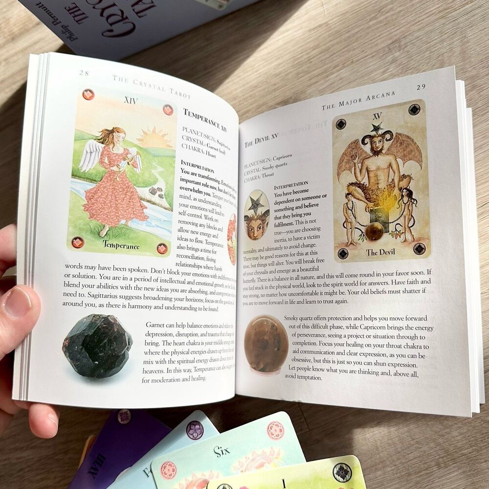 The Crystal Tarot Full Card Deck & Inspirational Book Philip Permutt 2010 - Picture 8 of 10